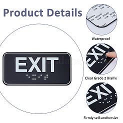 3Pcs Acrylic Exit Indication Public Signs&nbsp;AJEW-FH0006-98