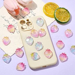 25Pcs 5 Colors Transparent Resin Fruit Decoden Cabochons&nbsp;RESI-CJ0004-16