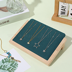 Wooden Slant Back Necklace Organizer Jewelry Display Stands&nbsp;AJEW-WH20033-046C