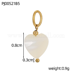 304 Stainless Steel Shell Pendants&nbsp;STAS-OY011-07G