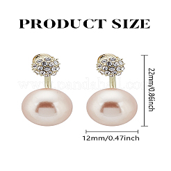 1 Pair Alloy Rhinestone Stud Earrings&nbsp;EJEW-LP0009-11