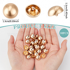 1-Hole Zinc Alloy Buttons&nbsp;FIND-MA0001-18A-G