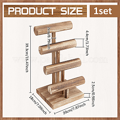 4-Tier T-Bar Bracelet Organizer Riser Stands&nbsp;BDIS-WH0010-20