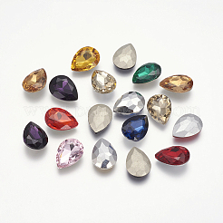 Glass Pointed Back Rhinestone Cabochons&nbsp;RGLA-A008-10x14mm-M