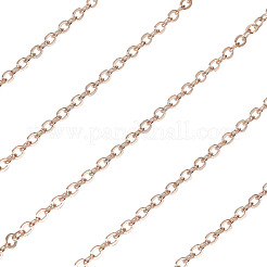Brass Coated Iron Flat Cable Chains&nbsp;CH-TAC0007-01RG