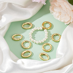 Rack Plating Brass Spring Gate Rings&nbsp;KK-UN0003-05B