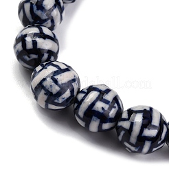 Handmade Blue and White Porcelain Beads Strands&nbsp;PORC-I027-01E