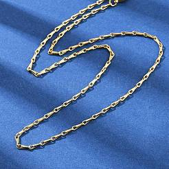 2MM Brass Link Chain Necklaces&nbsp;NJEW-L356-01G