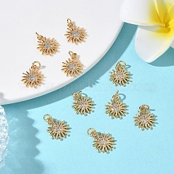 SHEGRACE Brass Micro Pave Cubic Zirconia Pendants&nbsp;XGRQ3D888-463G