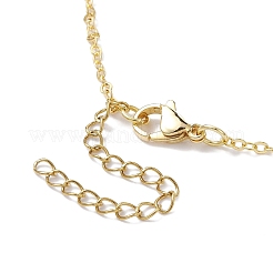 Natural Shell Pendant Necklace with Brass Cable Chains&nbsp;NJEW-JN04472