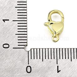 Heart Brass Lobster Claw Clasps&nbsp;KK-V007-20G