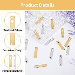 20Pcs 2 Colors 201 Stainless Steel Pendants&nbsp;STAS-DC0014-09