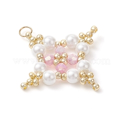 Glass Seed Beaded Star Pendants&nbsp;PALLOY-MZ01165-01