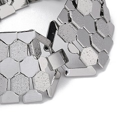 Non-Tarnish 304 Stainless Steel Hexagon Link Chain Bracelets for Women Men&nbsp;BJEW-Q343-06P
