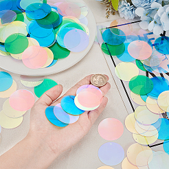 600Pcs 5 Colors Iridescent PVC Paillette/Sequins Pendants&nbsp;KY-OC0001-33B