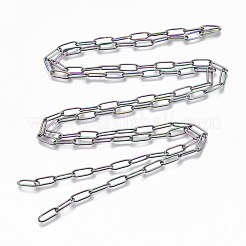 Ion Plating(IP) 304 Stainless Steel Paperclip Chains&nbsp;CHS-S006-JN957-3