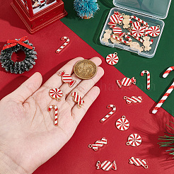 40Pcs 4 Style Christmas Themed Light Gold Plated Alloy Pendants&nbsp;ENAM-SC0003-65