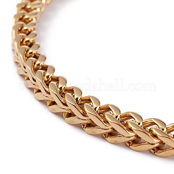 PVD Vacuum Plating 304 Stainless Steel Curb Chain Bracelets&nbsp;X-BJEW-I295-03G