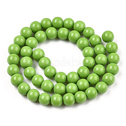 Opaque Solid Color Glass Beads Strands&nbsp;X-GLAA-T032-P8mm-06