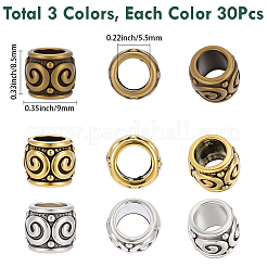 90Pcs Colors Zinc Alloy European Beads&nbsp;FIND-SP0005-97A