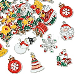 24Pcs 12 Styles Christmas Theme Alloy Enamel Pendants&nbsp;ENAM-FS0002-19G