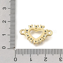 Brass Pave Cubic Zirconia Connector Charms&nbsp;KK-E802-15G-D