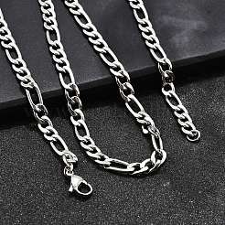Tarnish Resistant Trendy Unisex 304 Stainless Steel Figaro Chain Necklaces&nbsp;STAS-E063-08