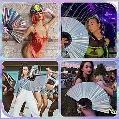 Laser PVC & Bamboo Folding Fan&nbsp;AJEW-WH0534-46
