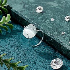 1Pc 925 Sterling Silver Ring Components&nbsp;FIND-BC0013-83A