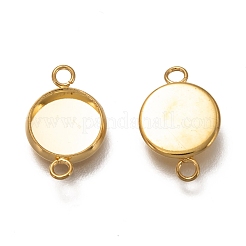 304 Stainless Steel Cabochon Connector Settings&nbsp;STAS-H130-23H-G