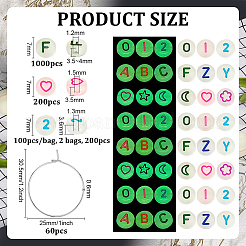 DIY Flat Round Wine Glass Charms Marking Kis&nbsp;DIY-PH0033-50