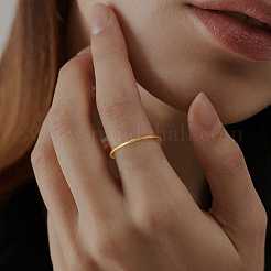 925 Sterling Silver 1mm Thin Finger Rings&nbsp;RJEW-C064-03B-G