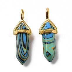 Synthetic Blue Malachite Pointed Pendants&nbsp;G-K329-04G