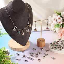 50Pcs Alloy & Glass Pendants&nbsp;PALLOY-TAC0238