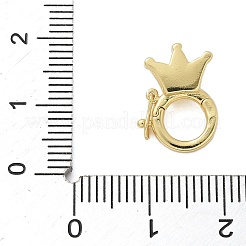 Brass Micro Pave Clear Cubic Zirconia Twister Clasps&nbsp;KK-P293-02-G