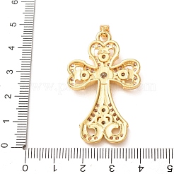 Brass Micro Pave Cubic Zirconia Pendants&nbsp;CU-CBA2F11-17G-02