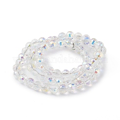 Transparent Electroplate Glass Beads Strands&nbsp;EGLA-F151-AB04