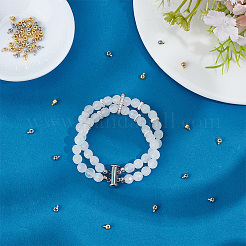 60Pcs 4 Colors Brass Crimp Beads&nbsp;KK-PH0015-14