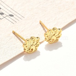 Peacock Brass Stud Earrings&nbsp;EJEW-S252-01G
