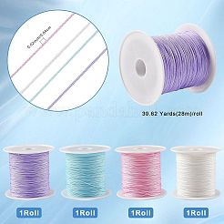 4 Rolls 4 Colors Round Nylon Chinese Knot Cord&nbsp;NWIR-FS0001-06A