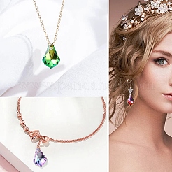 35Pcs 7 Colors Electroplated Glass Pendants&nbsp;FIND-YW0005-99