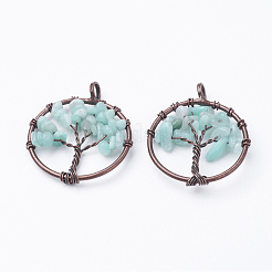 Natural & Synthetic Mixed Stone Pendants&nbsp;G-E419-R