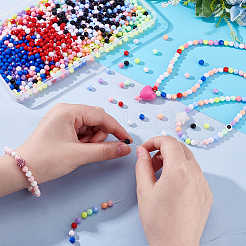 1200Pcs 12 Styles Opaque Acrylic Beaded&nbsp;OACR-GA0001-23A