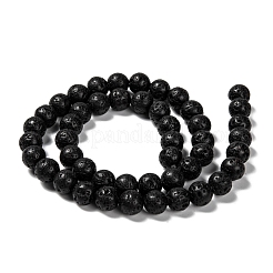 Natural Lava Rock Round Bead Strands&nbsp;G-M169-8mm-03