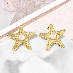 304 Stainless Steel Stud Earrings&nbsp;SA-CBA46AF-05G-02