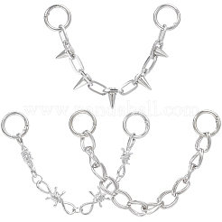 3Pcs 3 Styles Alloy Boot Strap Chains&nbsp;FIND-CY0001-16
