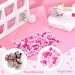 200Pcs 4 Colors Opaque Acrylic Beads&nbsp;MACR-TA0002-53