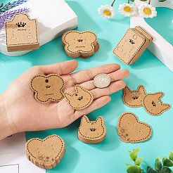 150Pcs 5 Styles Kraft Paper Earring Display Cards&nbsp;DIY-TA0006-04