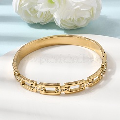 304 Stainless Steel Rhinestone Hinged Bangles for Women&nbsp;BJEW-B168-02B-G