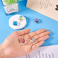 5Pcs Transparent Glass Pendants&nbsp;GLAA-TA0002-81